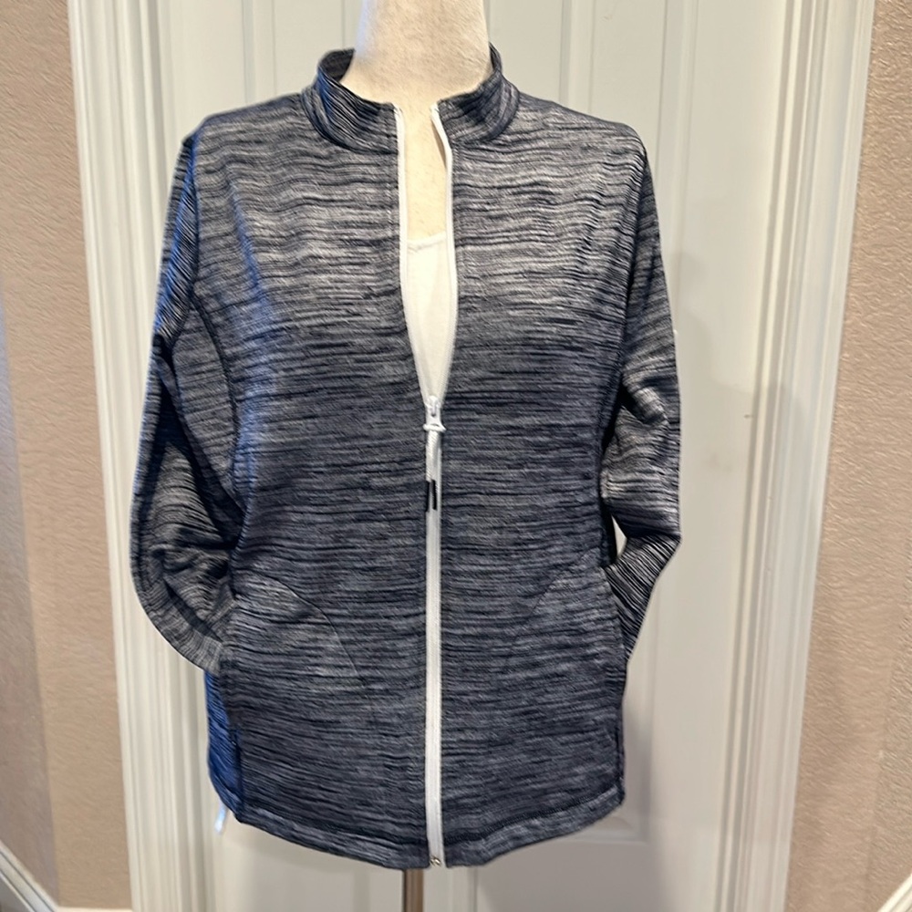 T by Talbots Blue Zippered Jacket, size X